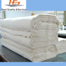 Gros blanc 100 coton tissu moins cher pour lit feuille à plat